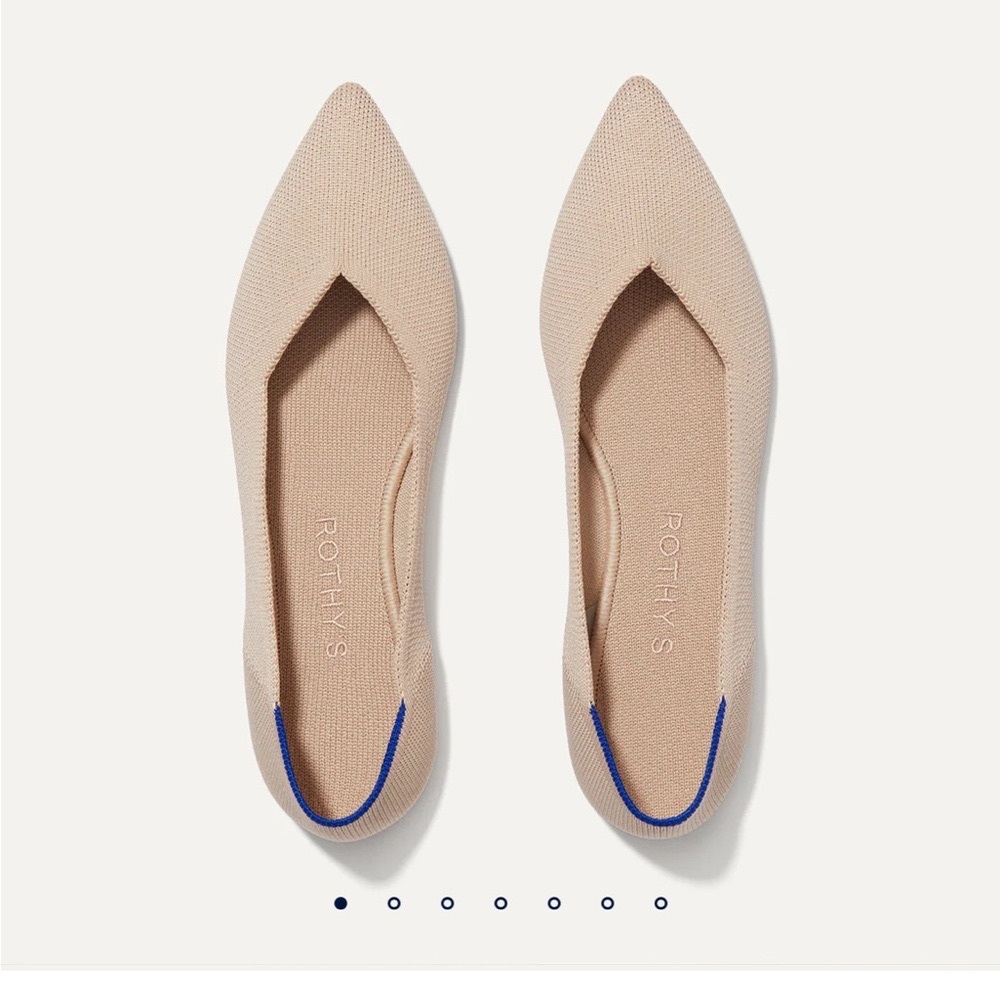 ROTHY’S Pointed Flat Size 7.5 CREAM Color